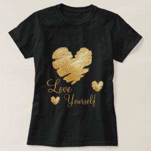 Guld- hjärtakärlek dig t shirt