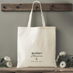Guld Hjärtat Mor i Groom-gåvan Tygkasse<br><div class="desc">Anpassningsbar-designad tote-väska för mor i rummen med klassisk modern typografi med guld hjärtdesign.</div>