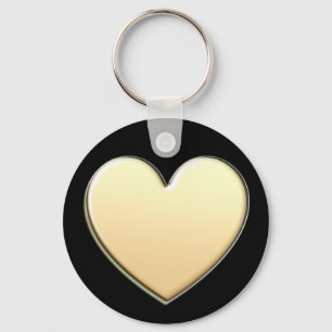 Guld- hjärtnyckelring nyckelring