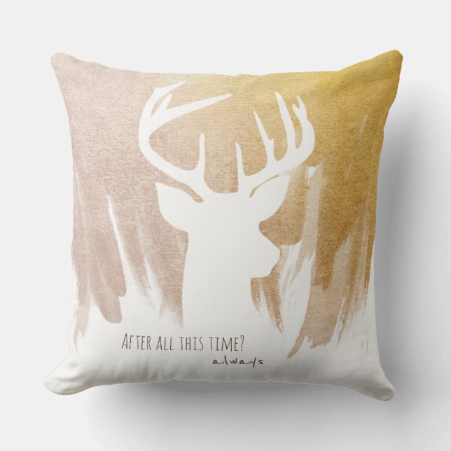 Guld Hjort Patronus Pillow Kudde (Framsida)