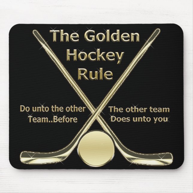 Guld- hockey härskar Mousepad Musmatta (Framsidan)