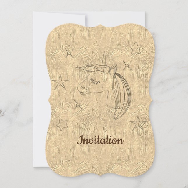 Guld Högtidsstämning Inbjudningar (Framsida)