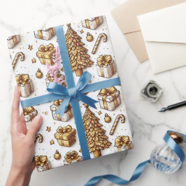 Guld Holiday Presentpapper