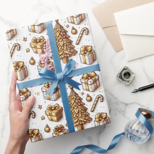 Guld Holiday  Presentpapper (Gifting)