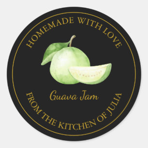 Guld Homemade Guava Sylt etikett Svart