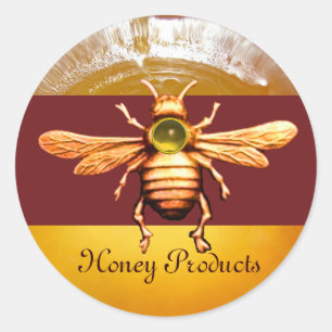 GULD HONEY BEE/NÖTKÖP RUNT KLISTERMÄRKE