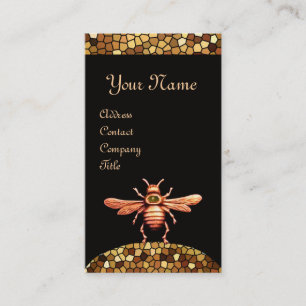 GULD HONEY BEE/NÖTKÖPER KÖPANDE MONOGRAM VISITKORT