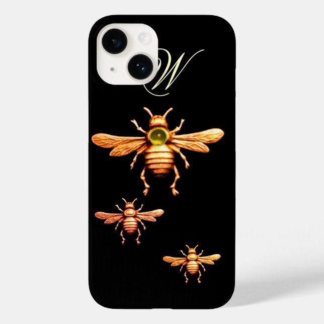 GULD HONEY BES, BEEKEEPER MONOGRAM Black (Baksida)