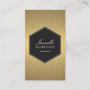 Guld Honeycomb Glamous Beauty Affärskort Visitkort