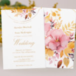 Guld Honung Gult Watercolor Blommigt Bröllop Inbjudningar<br><div class="desc">Perfekt för persikor,  gyllene gulter och nyanser av orange kallat bröllop och firande. Vattenfärgade blommigtar gör den här perfekten till vår,  sommar eller fall! Skriv bara in dina egna personuppgifter med hjälp av anpassningsfunktionen. Hitta matchande stationära bröllop och tillbehör i min butik.</div>