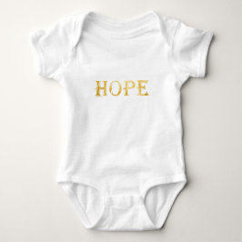 Guld Hope Text Baby Jersey Bodydress, White Tee Shirt