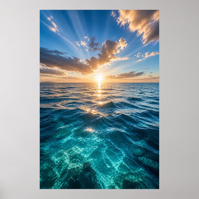 Guld Horisont Hav Poster (Framsidan)