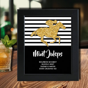 Guld Horse Derby Mint Juleps Poster