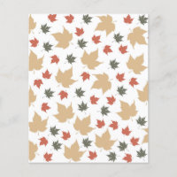 Guld Höst och Höstlöv Mönster Scrapbook Papper