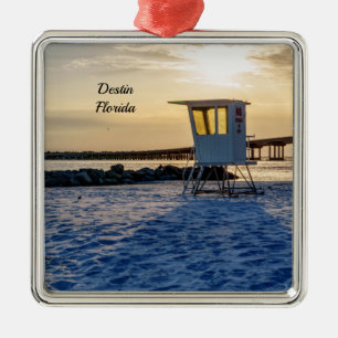 Guld Hour Destin East Pass Square Ornament