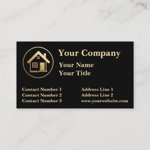 Guld House Logotyp Real Gods Agent Visitkort