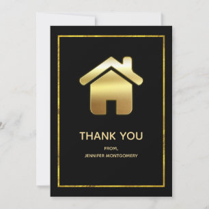 Guld House Symbol Real Gods Design Tack Kort