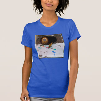 Guld--Hövdad lejon Tamarinmålning T Shirt