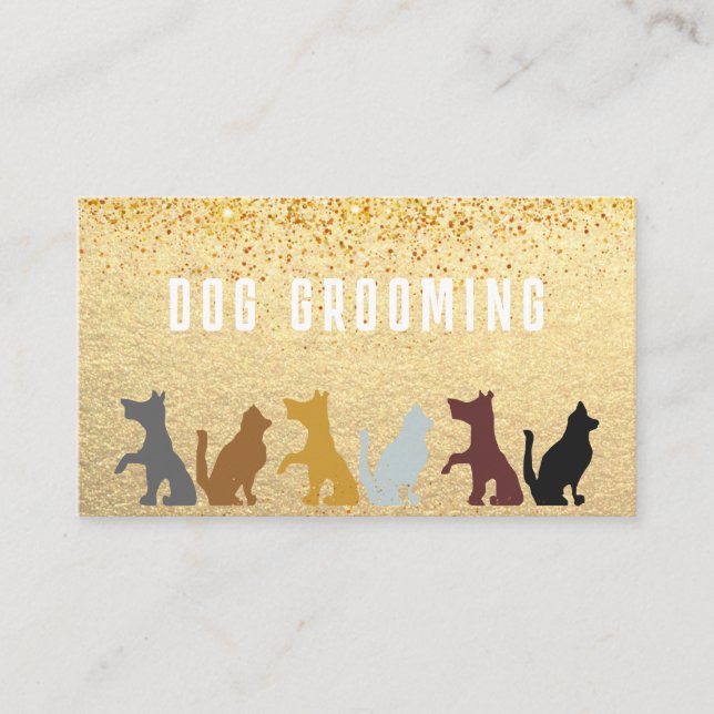 Guld Hund Grooming Pet Services Visitkort (Framsida)