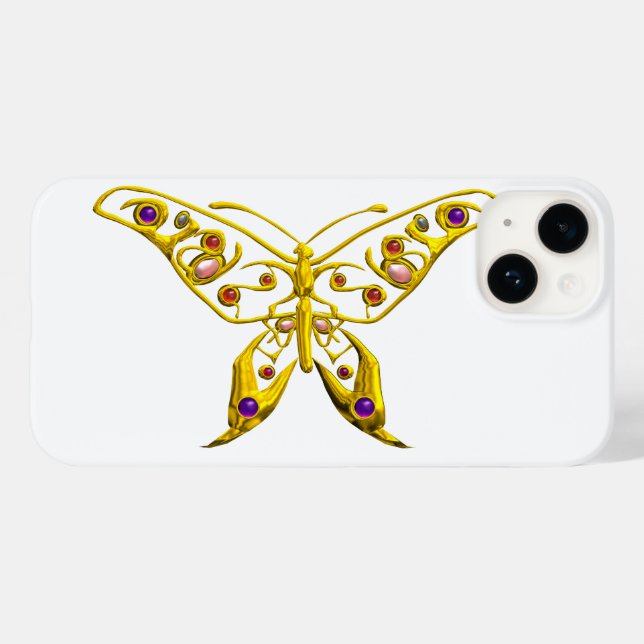 GULD HYPER BUTTERFLY MED GEMSTONES White (Baksida (horisontell))