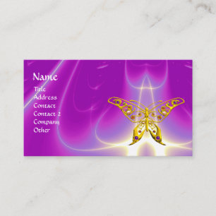 GULD HYPER BUTTERFLY,Rosa,Lila,Violet Light Wave Visitkort