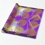 GULD HYPER LABYRINTH,HEART,ROSA LILA LIGHT VÅGAR PRESENTPAPPER<br><div class="desc">Elegant,  coola,  konstnärlig och unik utformning av en gyllene medeltida labyrint med glanna stenar som sliter och färgstarka ljus-deformerade juveldesign,  fractal konst,  modellering och rendering av Bulgan Lumini (c).Del från serien Hyper Talismans.</div>