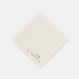 Guld i Beige Minimalistisk Pappersservett
