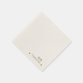 Guld i Beige Minimalistisk Pappersservett