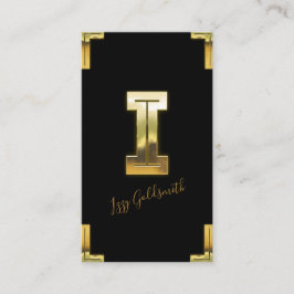 Guld I Initial-Affärskortet och Gräns Visitkort
