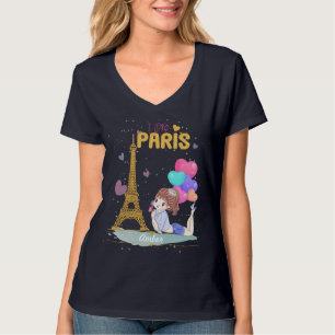 Guld I Kärlek Paris Eiffel Torn T Shirt