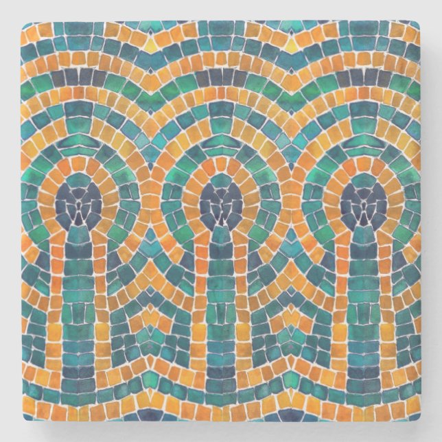 GULD ICONS MOSAIC Marble Stone Underlägg (Framsidan)