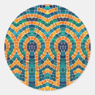 GULD ICONS MOSAIC Small Round Stickers Runt Klistermärke