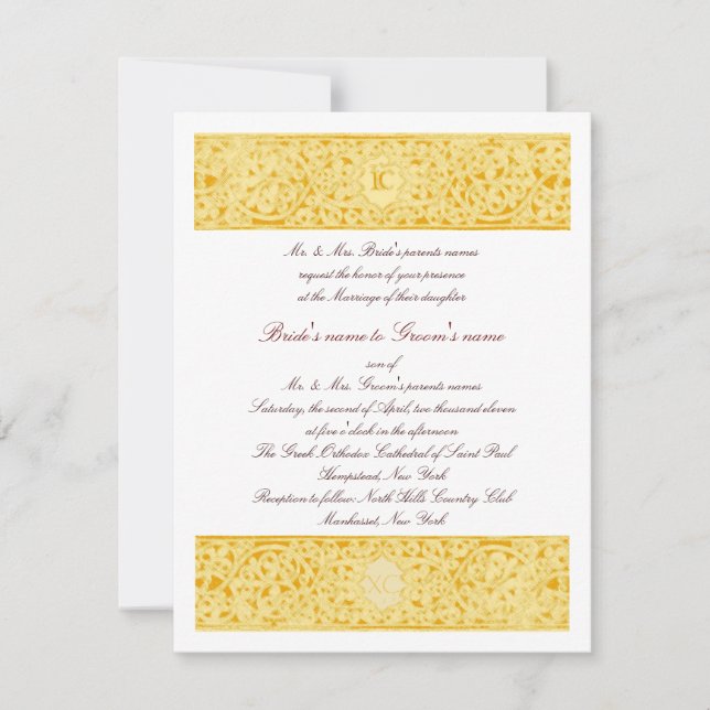 Guld ICXC Inbjudningar (Framsida)