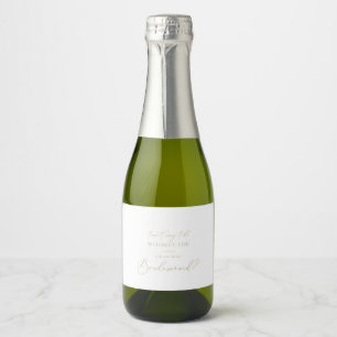 Guld Idyllic Calligraphy Bridesmaid Frieri