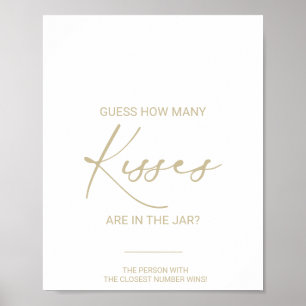 Guld Idyllic Hur många Möhippa Kisses-spel Poster