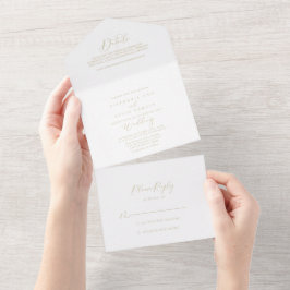 Guld Idyllic Snyggt Calligraphy Bröllop