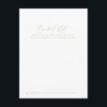 Guld Idyllisk Kalligrafi Bröllops Bucket List Kort<br><div class="desc">Dessa guld idylliska kalligrafi bröllop bucket list kort är den perfekta aktiviteten för en rustik bröllopsfest eller brudvisning. Den enkla och eleganta designen har klassisk och fin typografi i guld. 

Ändra formuleringen för att passa alla livshändelser. Bucket list skylt säljs separat.</div>