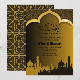 Guld Iftar Middag Ramadan 2025 1446 Inbjudningar