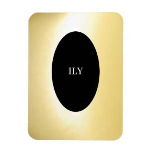 Guld ILY Flexibel Fotomagnet Magnet