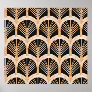 Guld imitation: vattenfärgsdeka. poster