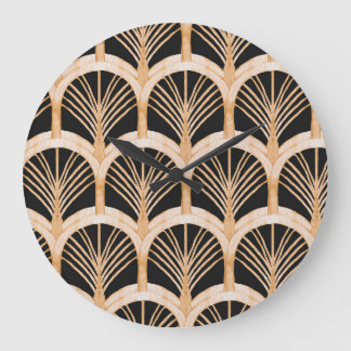 Guld imitation: vattenfärgsdeka. stor klocka