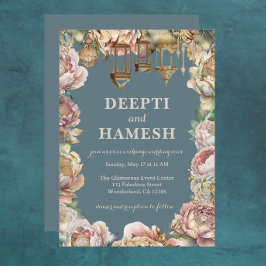 Guld Indian Mehndi Arabian Nights Pastel Inbjudningar