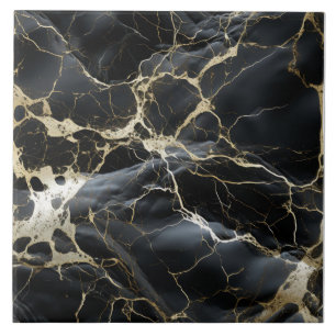 Guld Infekterad svart marmor av keramiskt plattor Kakelplatta