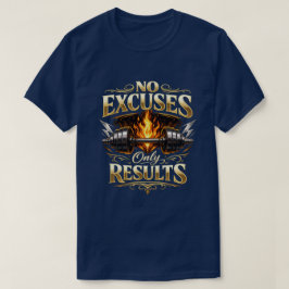 Guld Inga Ursäkter Endast Resultat Gym Konst T Shirt