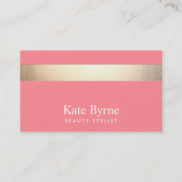 Guld (ingen shine), modern  Rosa i modern Snyggt Visitkort