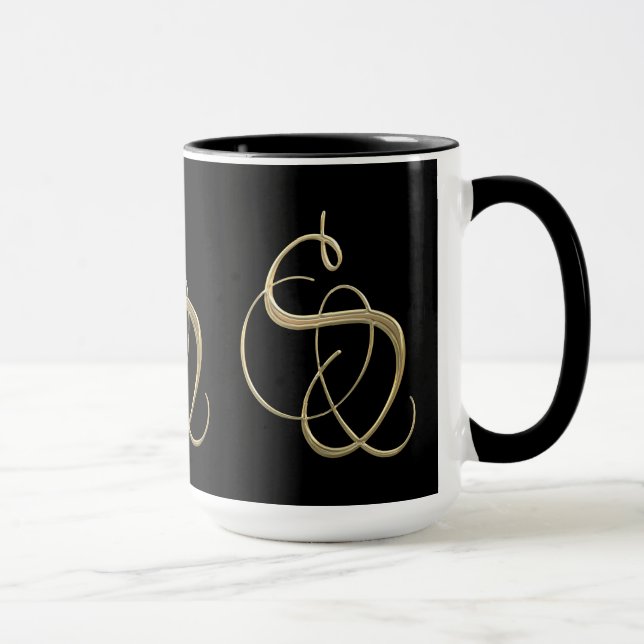 Guld- initial s-monogram mugg (Höger)