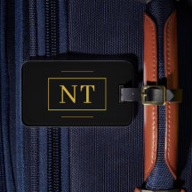 Guld Initialer Monogram Black