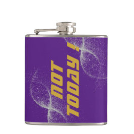 Guld "INTE I DAG" med Silver Glitter på Lila | Fickplunta