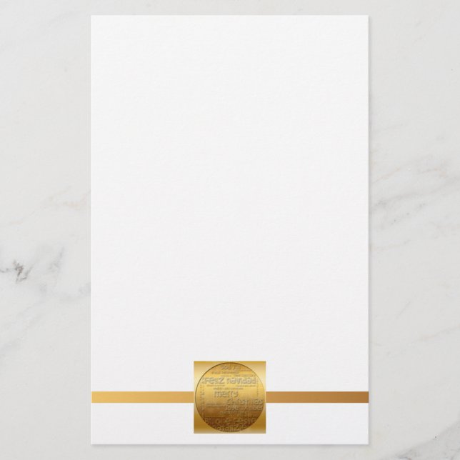 Guld Internationell, julafton Navidad Stationery Brevpapper (Framsida)