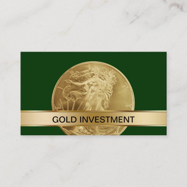 Guld- investeringvisitkortar visitkort (Framsida)